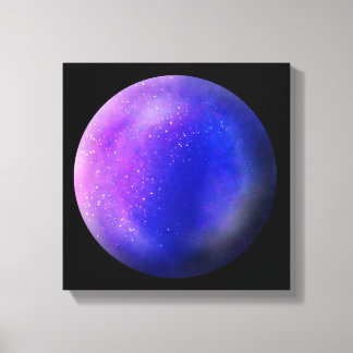 Purple Galaxy Orb – Vibrant Purple Canvas Print