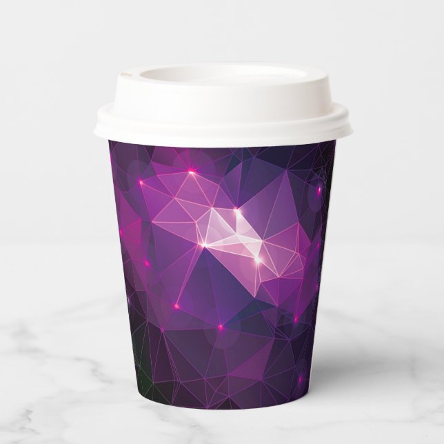 purple galaxy pattern  paper cups (Back)