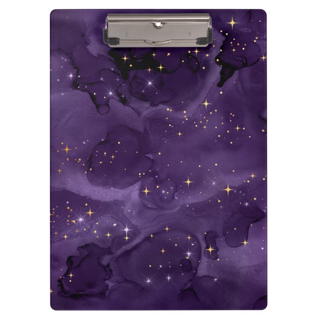 Purple Galaxy Series Design 8  Clipboard (Front)