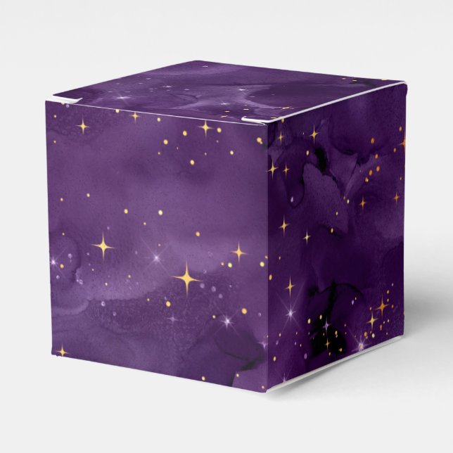Purple Galaxy Series Design 8 Favour Box (Front Side)