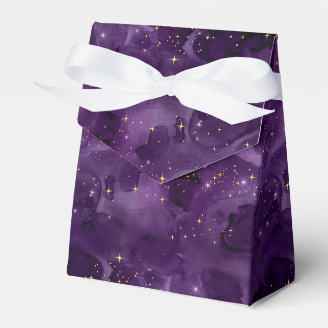 Purple Galaxy Series Design 8  Favour Box (Front Side)