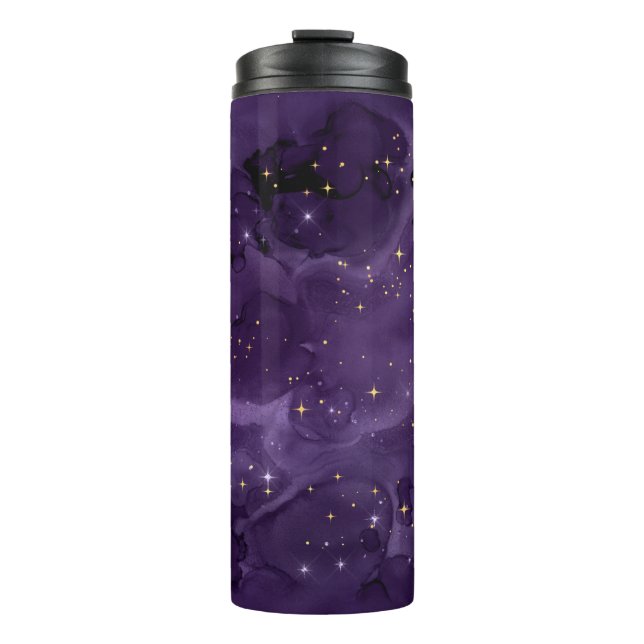 Purple Galaxy Series Design 8  Thermal Tumbler (Front)