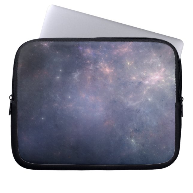 Purple Galaxy with Stars Laptop Sleeve (Front)
