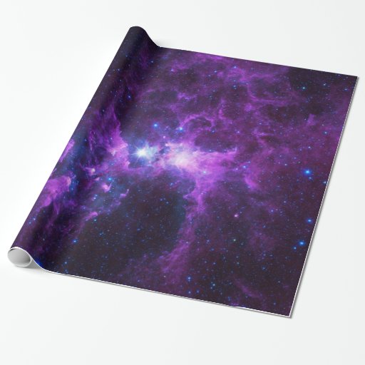 Image of Purple Galaxy Wrapping Paper