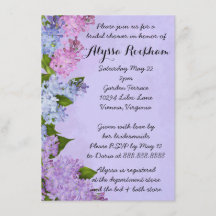 Purple Garden Lilac Flowers Bridal Shower