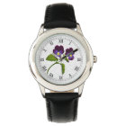 Purple Garden Pansy Flowers Watch