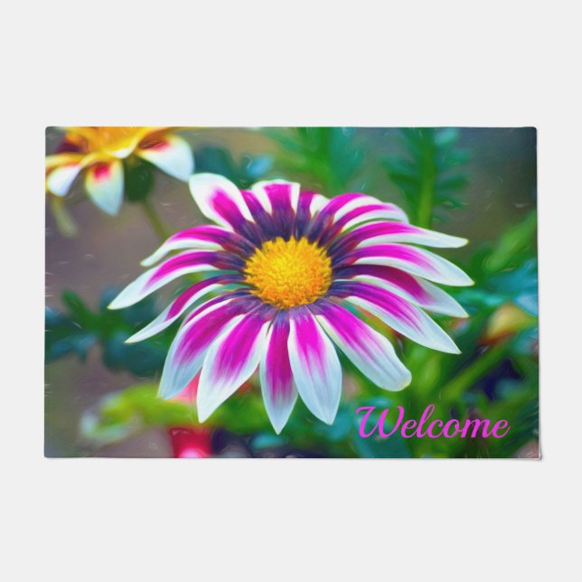 Purple Gazania Doormat (Front)