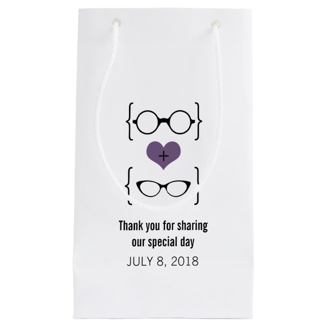 Purple Geeky Glasses Gift Bag (Front)