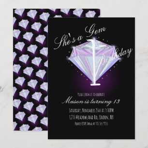 Purple Gem Crystal First Birthday Party 