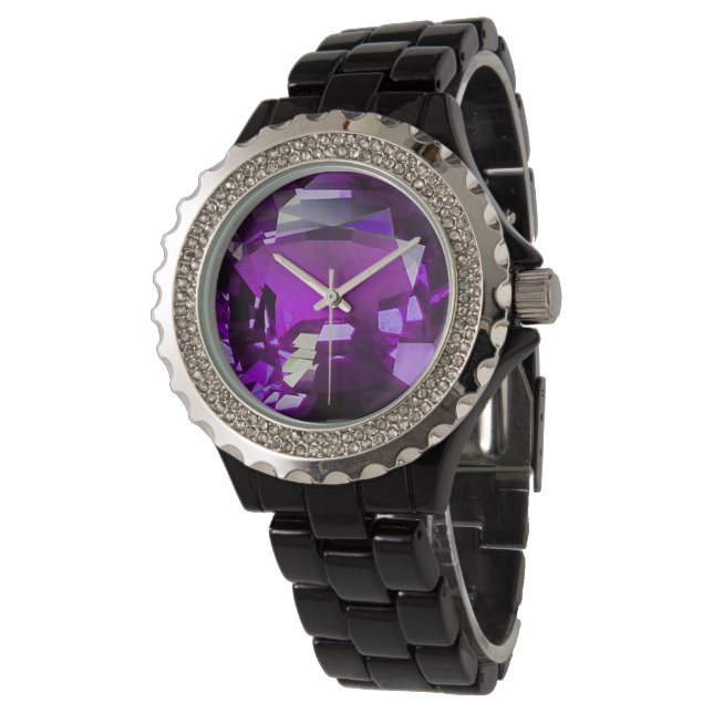 Purple Gemstone Watch (Angled)
