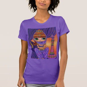 Purple Genie Doll Big Eyes Magic Bottle Tee