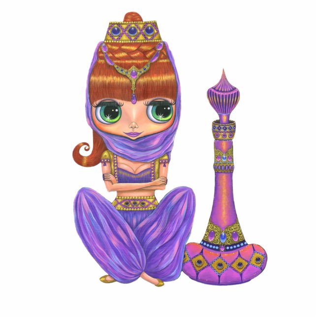 Purple Genie Doll Photo Sculpture (Front)