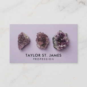 Purple Geode Crystal Modern Business Card