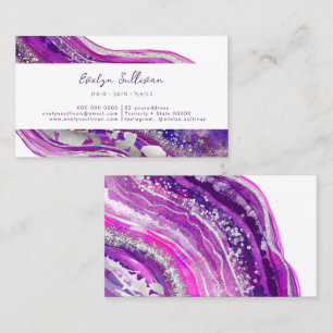 Purple geode elegant business card