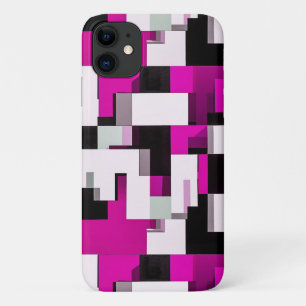 Purple Geometric Abstract Trendy Minimal Style iPhone 11 Case