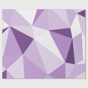 Purple Geometric Abstract Triangles Wrapping Paper