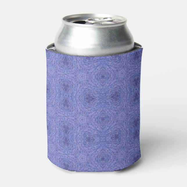 Purple geometric art stylish can cooler (Can Front)