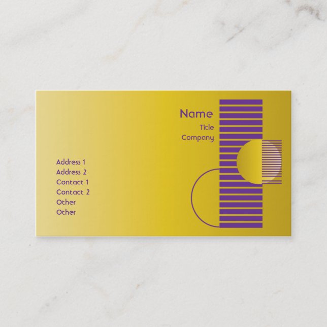 Purple Geometric - Business Business Card (Front)