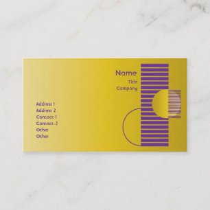 Purple Geometric - Business Card