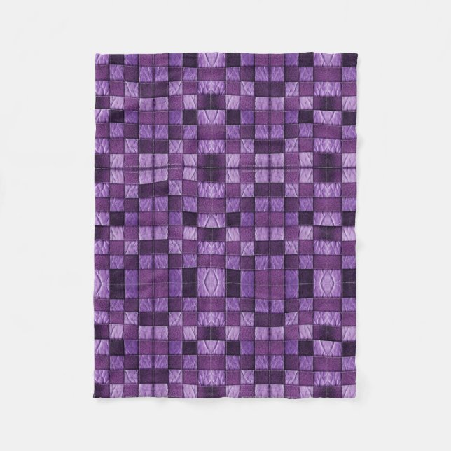 Purple Geometric Check Blanket (Front)