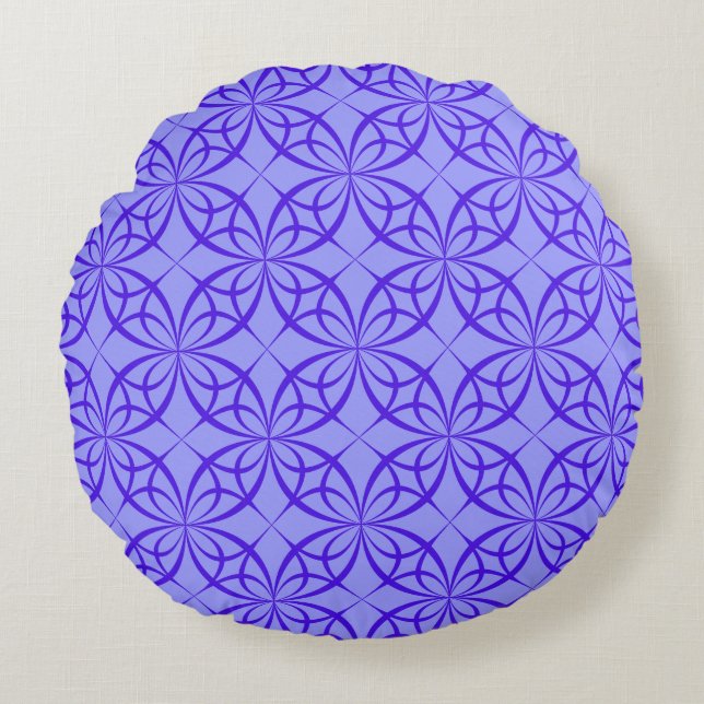 Purple geometric circles pillow (Front)