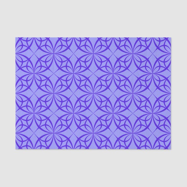 Purple geometric circles tissue paper (Front)