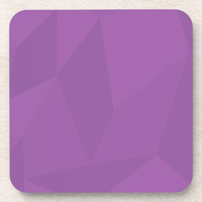 Purple, geometric, cool, trendy, modern simple art coaster (Front)