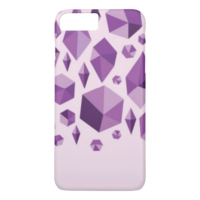 Purple geometric jewel shapes Case-Mate iPhone case (Back)