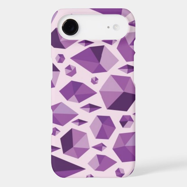 Purple geometric jewel shapes Case-Mate iPhone case (Back)