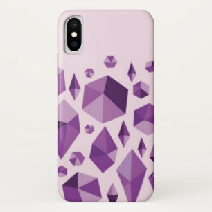 Purple geometric jewel shapes iPhone x case