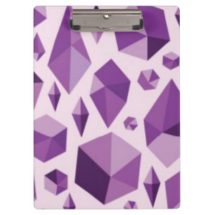 Purple geometric jewel shapes clipboard