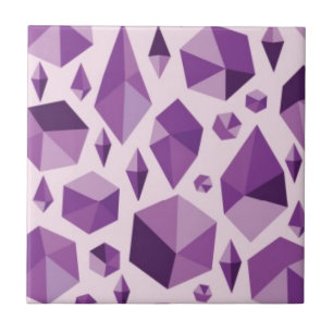 Purple geometric jewel shapes tile