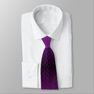 Purple Geometric Ombre Fade Personalised Tie