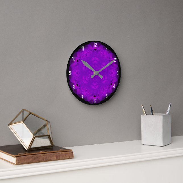 purple geometric pattern based on epitrochoid round clock (Office)