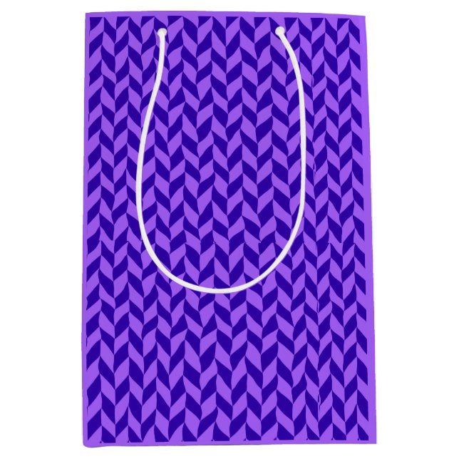 purple Geometric Pattern  Medium Gift Bag (Front)
