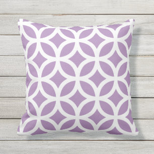 Purple Geometric Pattern Outdoor Pillows