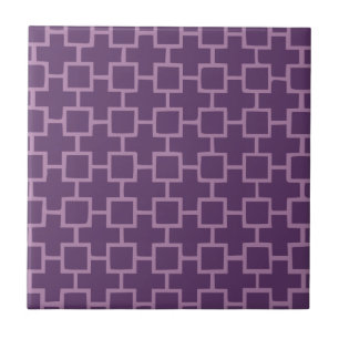 Purple Geometric Pattern Tile