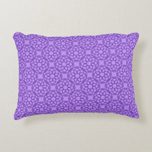 Purple Geometric Seamless Pattern Decorative Cushion