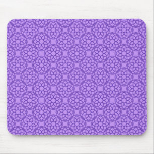 Purple Geometric Seamless Pattern Mouse Mat