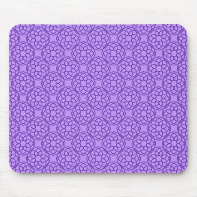 Purple Geometric Seamless Pattern Mouse Mat (Front)