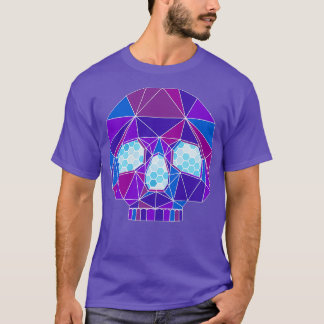 Purple Geometric Skull T-Shirt
