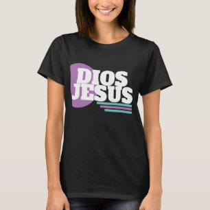 Purple Geometrical Faith Dios Christian Slang T-Shirt