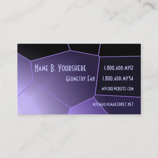 Purple Geometry Business Card (Front)