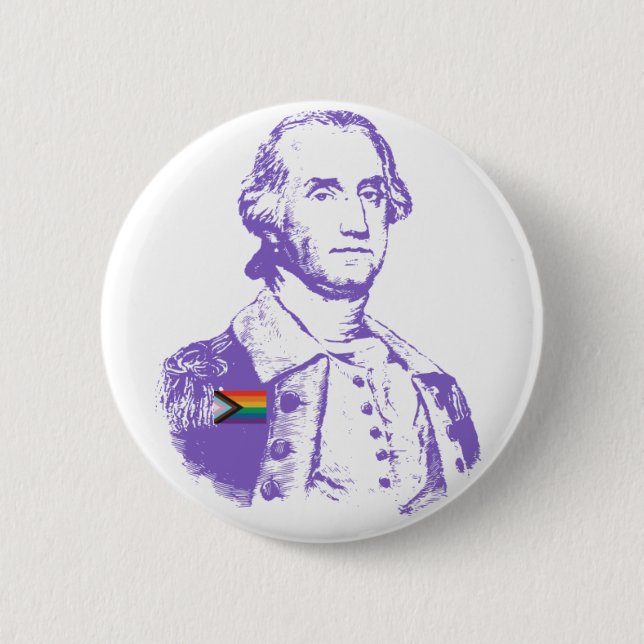 Purple George 6 Cm Round Badge (Front)