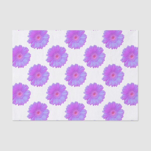 Purple gerbera daisy tissue paper (Front)