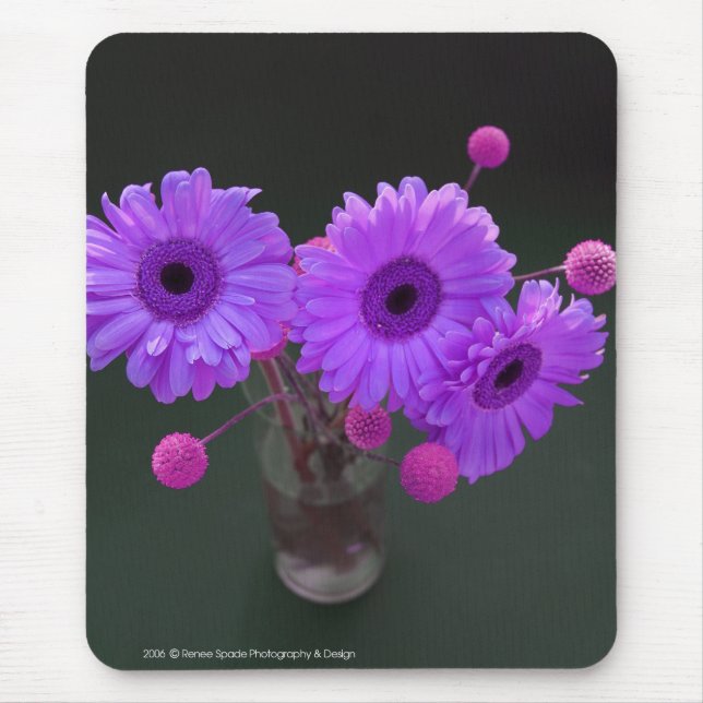 Purple Gerbers Mouse Mat (Front)