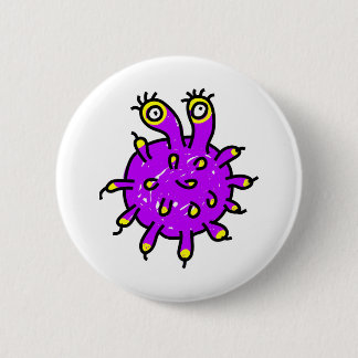 Purple Germ 6 Cm Round Badge