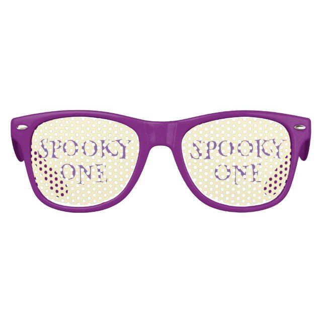 Purple Ghost Spooky One Halloween First Birthday Kids Sunglasses (Front)