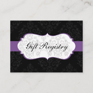 purple Gift registry Cards