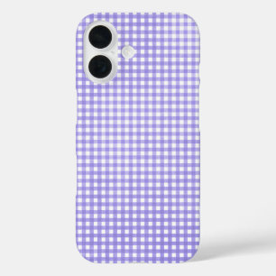 purple gingham iPhone 16 case